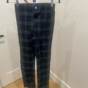 Brandy Melville Black and Green Plaid Chinos